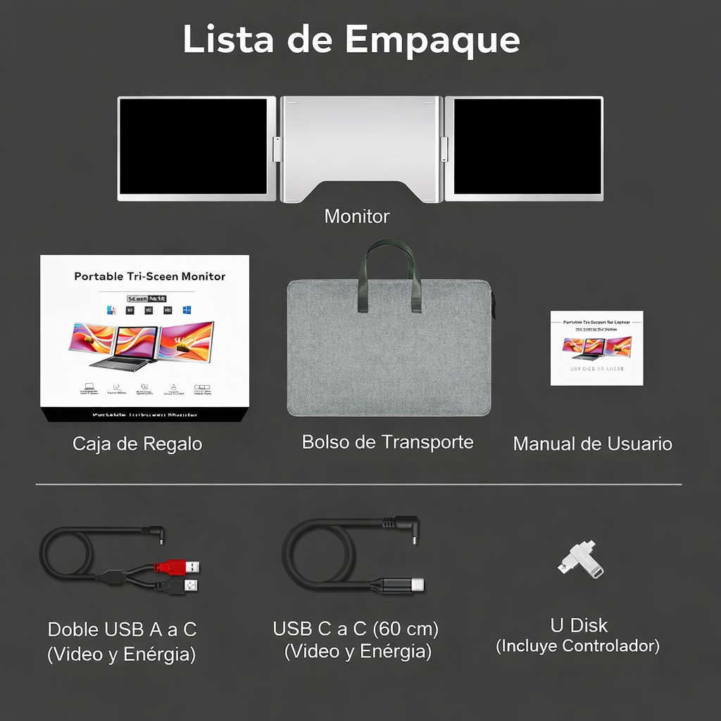 Extensor de Pantalla Doble de 16"